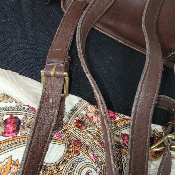 PRICE DROP Coach Womens Backpack Brown Square Turnlock Pockets Adjustable Strap - Picture 9 of 16